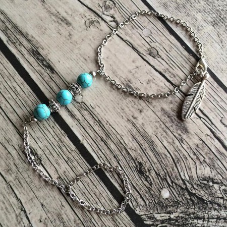 Savannah Bracelet (real turquoise semiprecious stones) 240 SEK